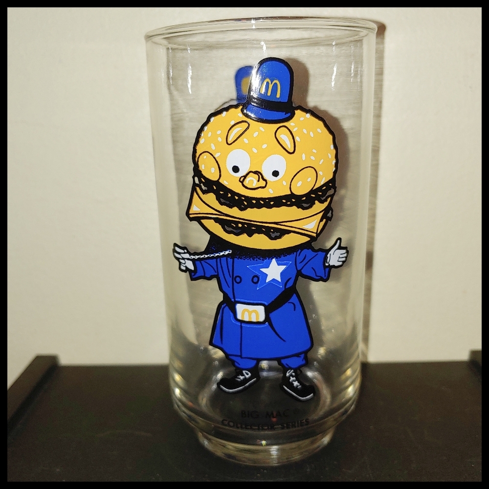 Vintage McDonald's Hamburglar Collector's Series Drinking Glass 1970s